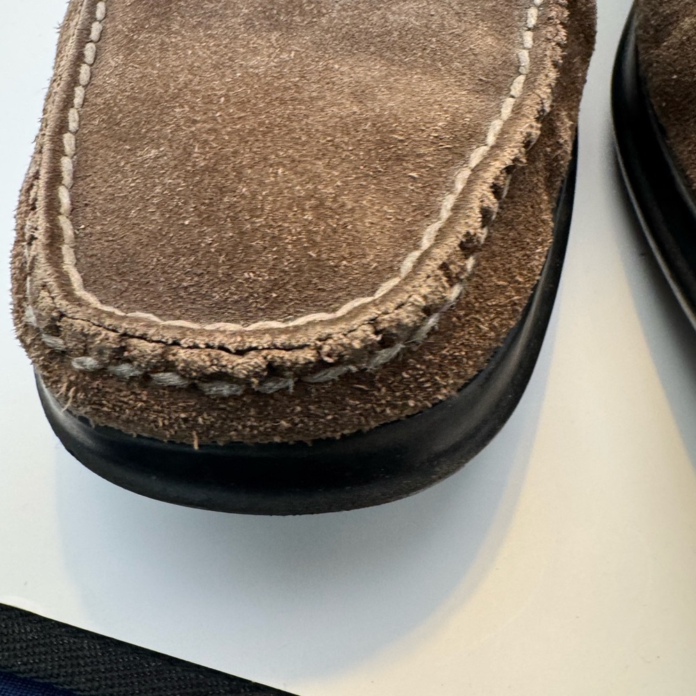 Cole Hann Mens Brown Suede Leather Driver Shoes Size 12M Nike Air Comfort EUC - Picture 4 of 16
